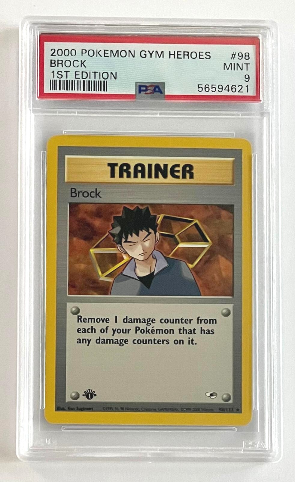 2000 Pokemon Gym Heroes Brock 1st Edition 98