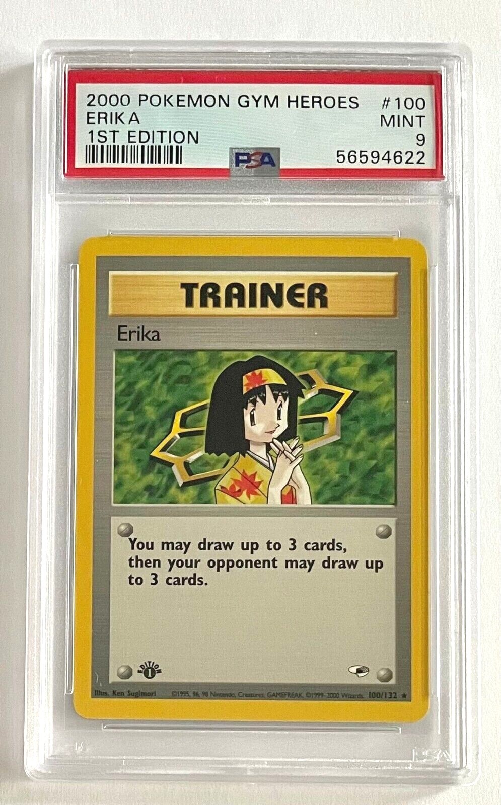 2000 Pokemon Gym Heroes Erika 1st Edition 100