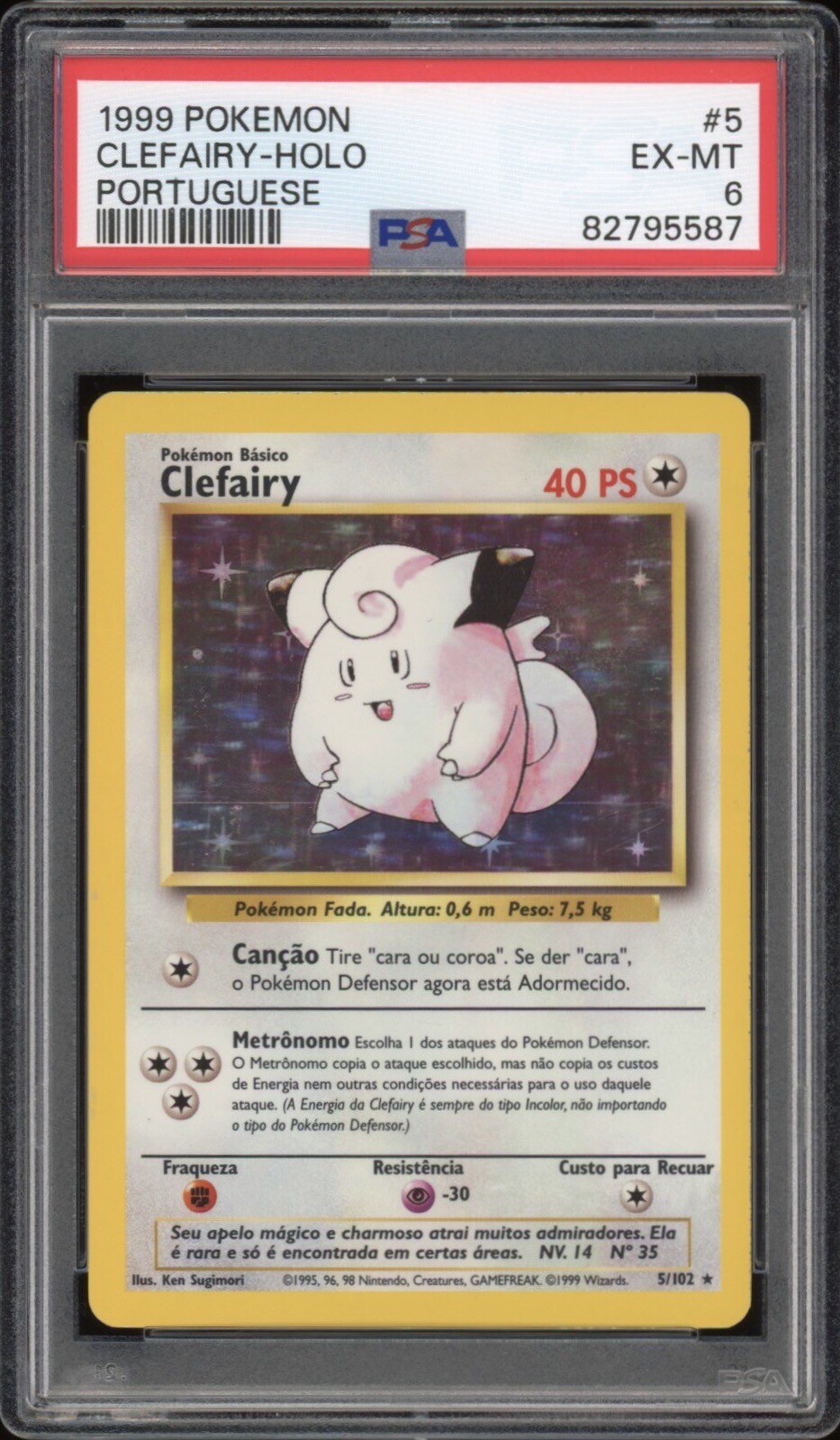 1999 Pokemon Portuguese Clefairy-Holo 5