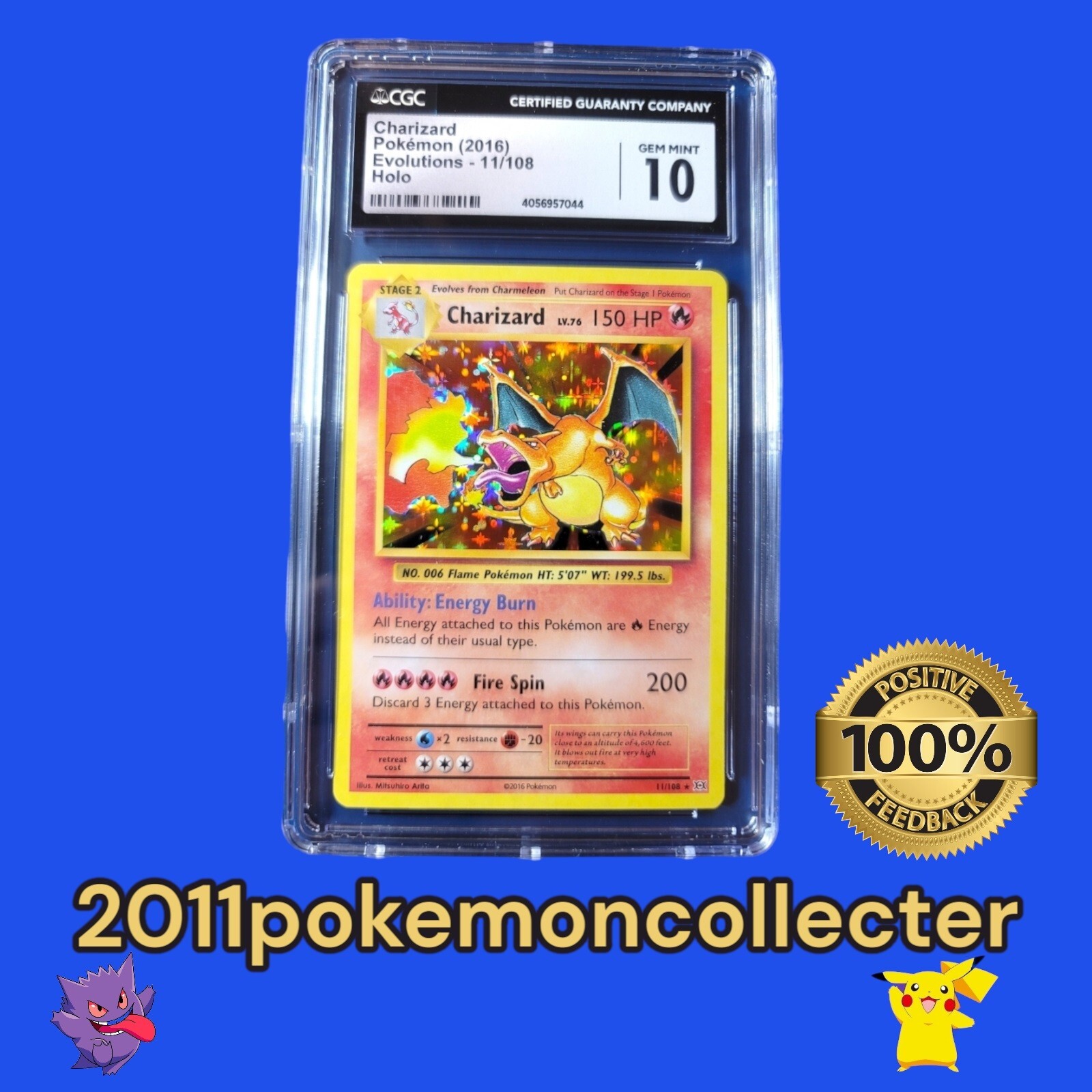 2016 Evolutions - English Charizard Rare Holo 11/108