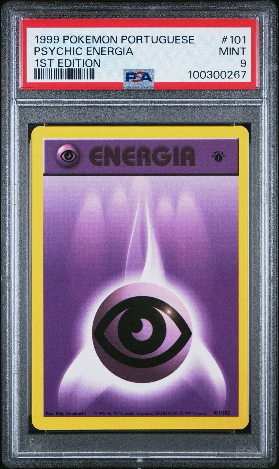 1999 Pokemon Portuguese Psychic Energia 1st Edition 101