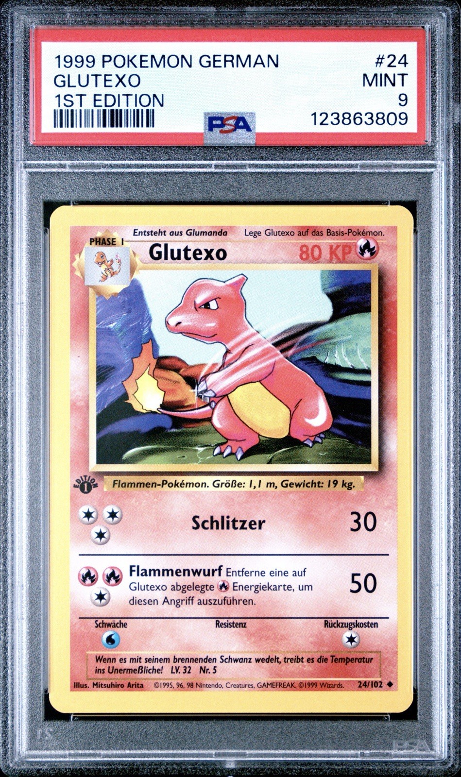 1999 Pokemon German Glutexo 1st Edition 24