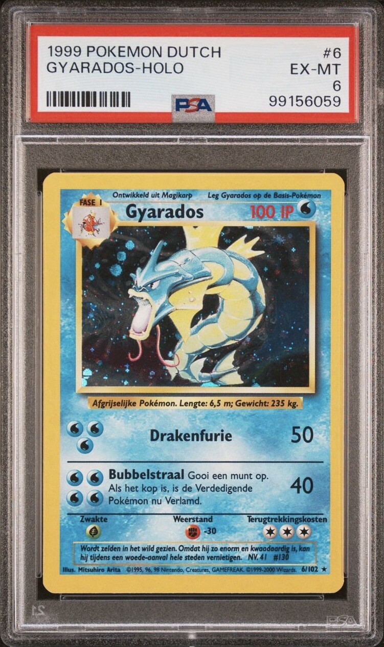 1999 Pokemon Dutch Gyarados-Holo 6