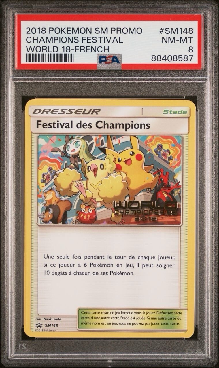 2018 Pokemon SM Black Star Promo Champions Festival World 18-French SM148