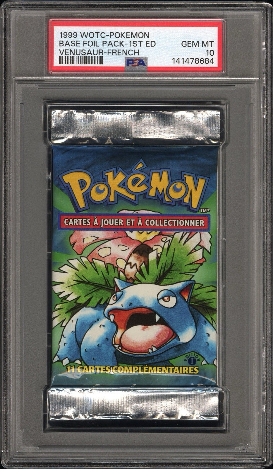 1999 Wotc-Pokemon Foil Pack 1st Edition Pokemon Venusaur-French
