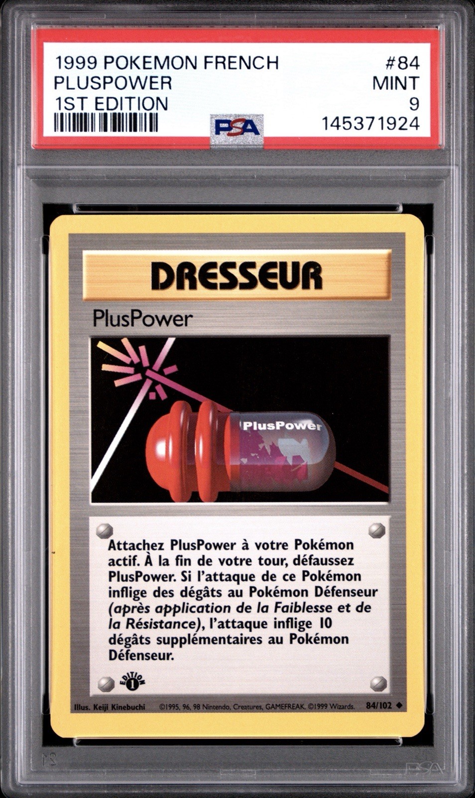1999 Pokemon French Pluspower 1st Edition 84