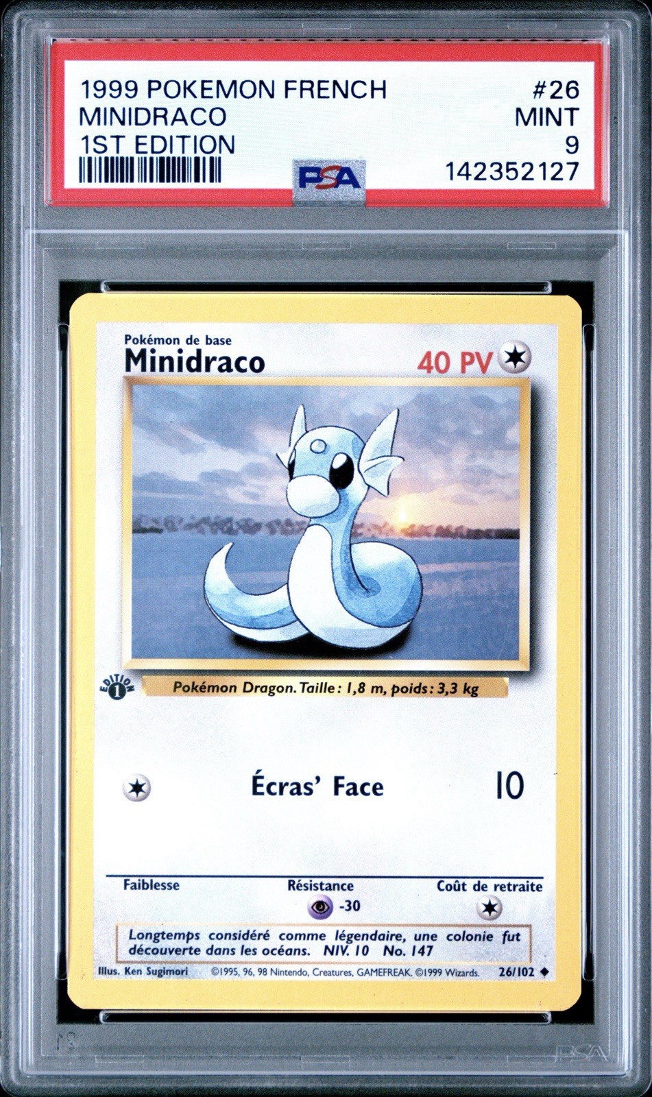 1999 Pokemon French Minidraco 1st Edition 26