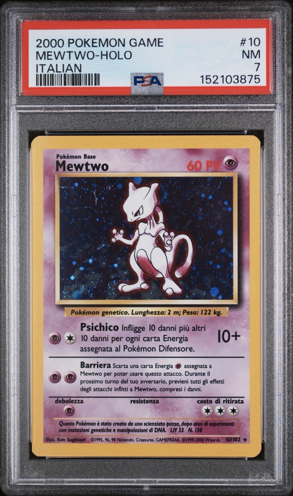 2000 Pokemon Game Mewtwo-Holo Italian 10