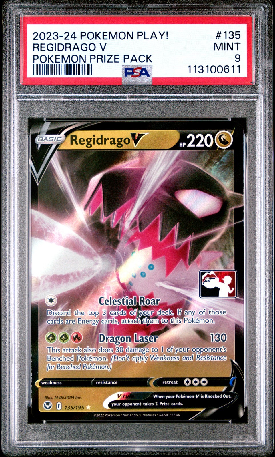 2023-2024 Pokemon Play! Pokemon Prize Pack Regidrago V 135