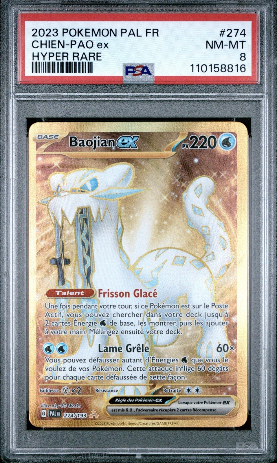 2023 Pokemon French Pal FR-Paldea Evolved Chien-Pao EX Hyper Rare 274