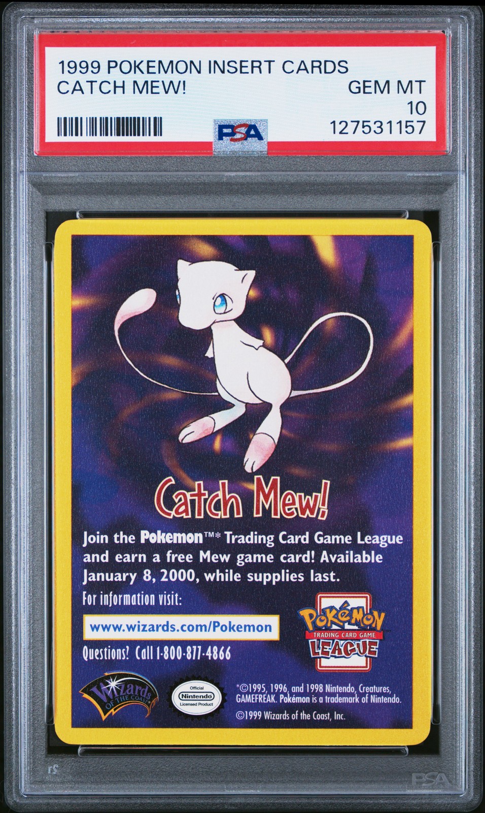 1999 Pokemon Insert Cards Catch Mew!