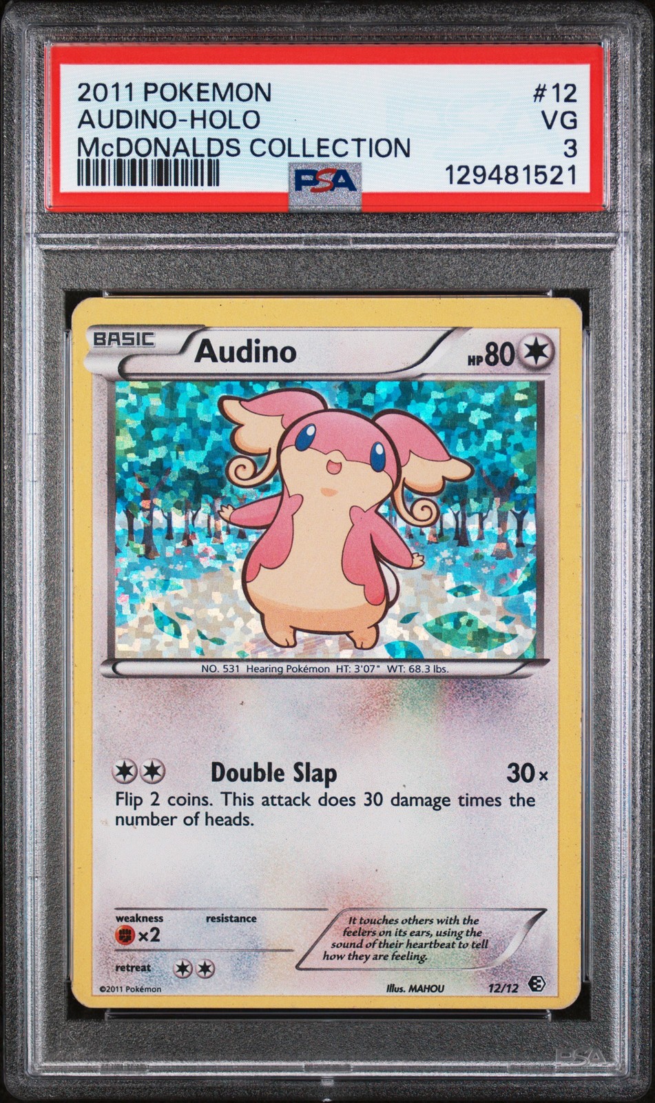 2011 Pokemon McDonalds Collection Audino-Holo 12