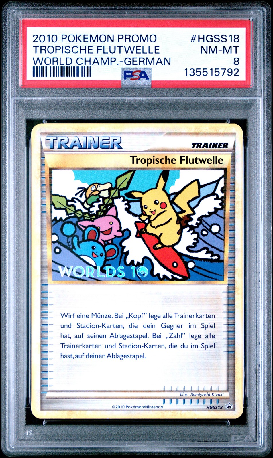 2010 Pokemon World Championships Promo Tropische Flutwelle German HGSS18