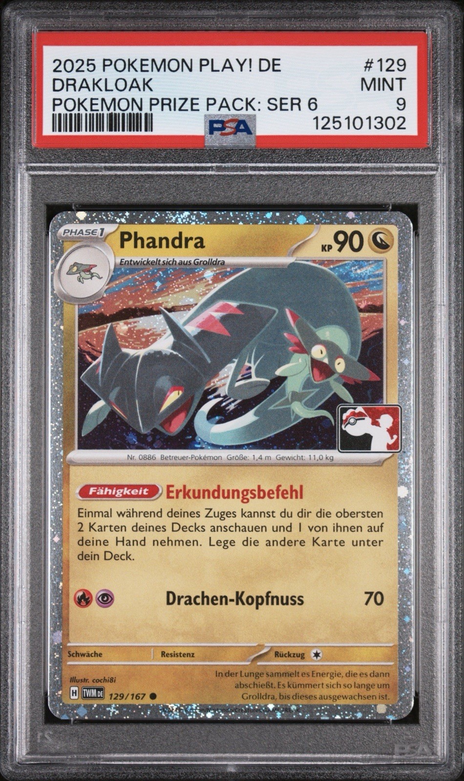 2025 Pokemon German Play! Pokemon Prize Pack: Series 6 Drakloak 129