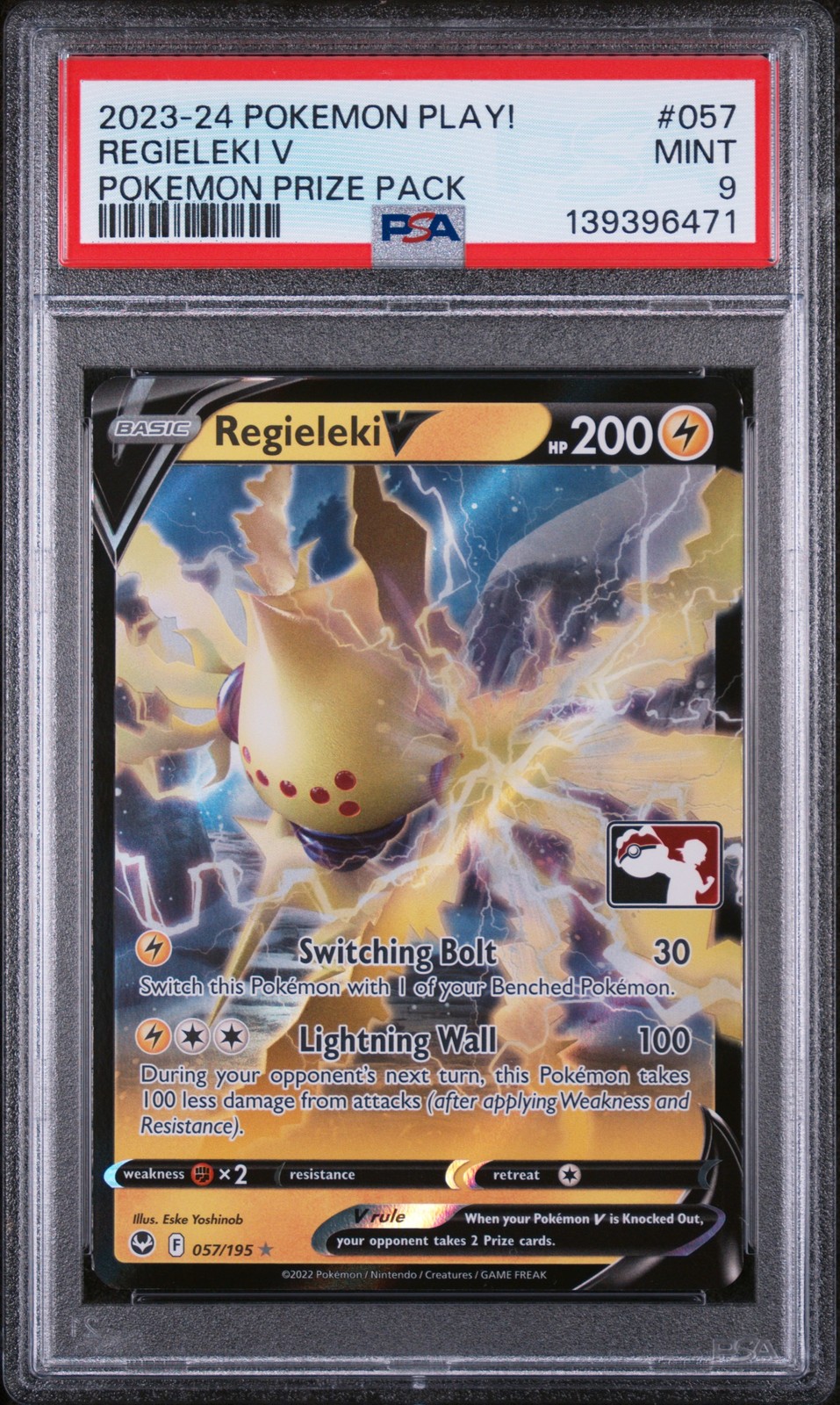 2023-2024 Pokemon Play! Pokemon Prize Pack Regieleki V 057