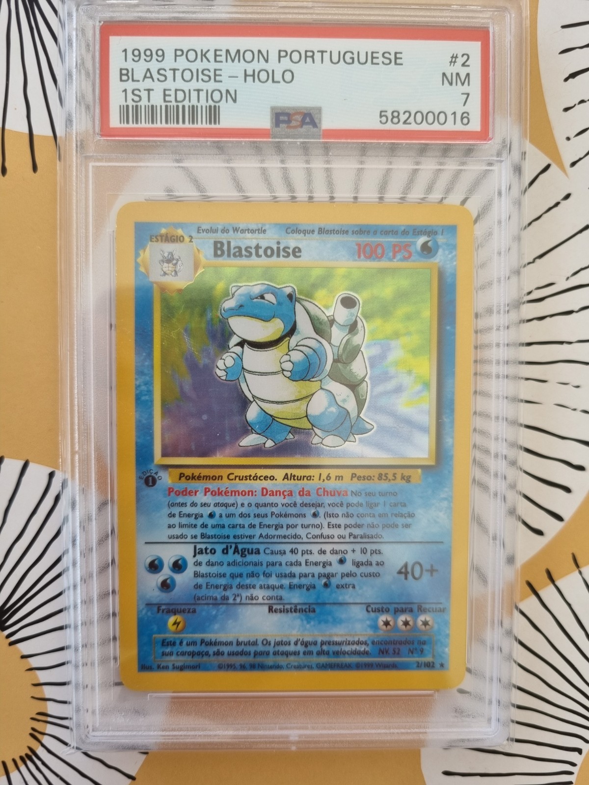 1999 Pokemon Portuguese Blastoise-Holo 1st Edition 2