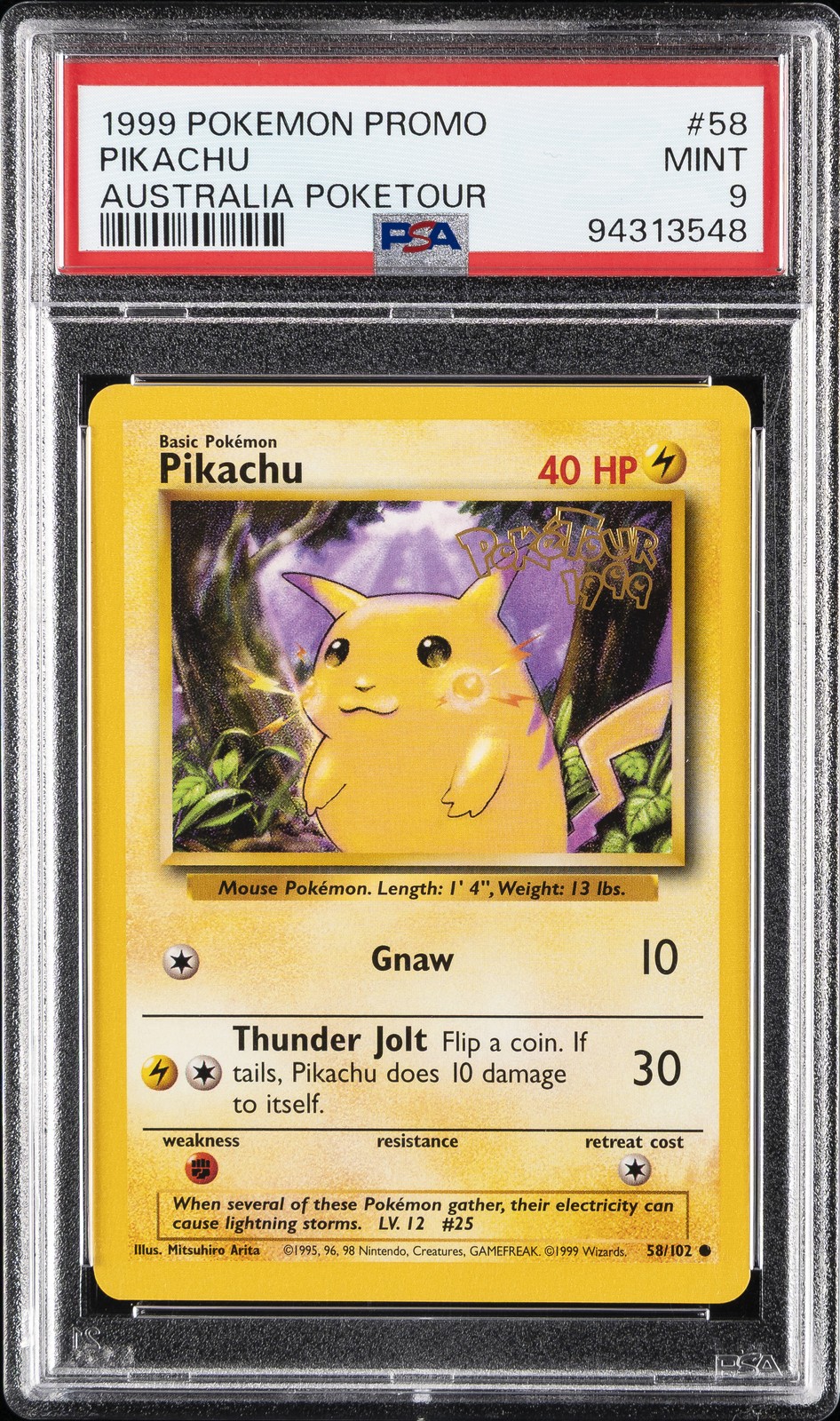 1999 Pokemon Game Promo Pikachu Australia Poketour 58