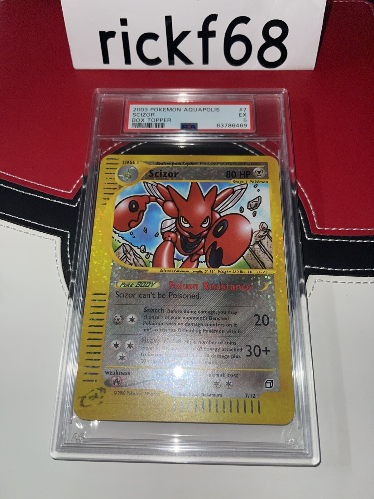 2003 Pokemon Aquapolis Box Topper Scizor 7