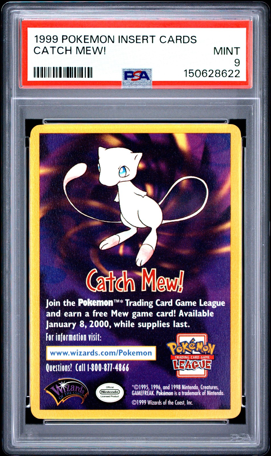 1999 Pokemon Insert Cards Catch Mew!