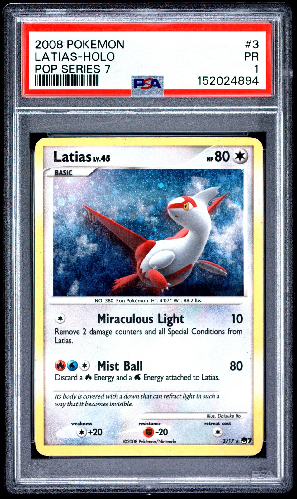 2008 Pokemon Pop Series 7 Latias-Holo 3