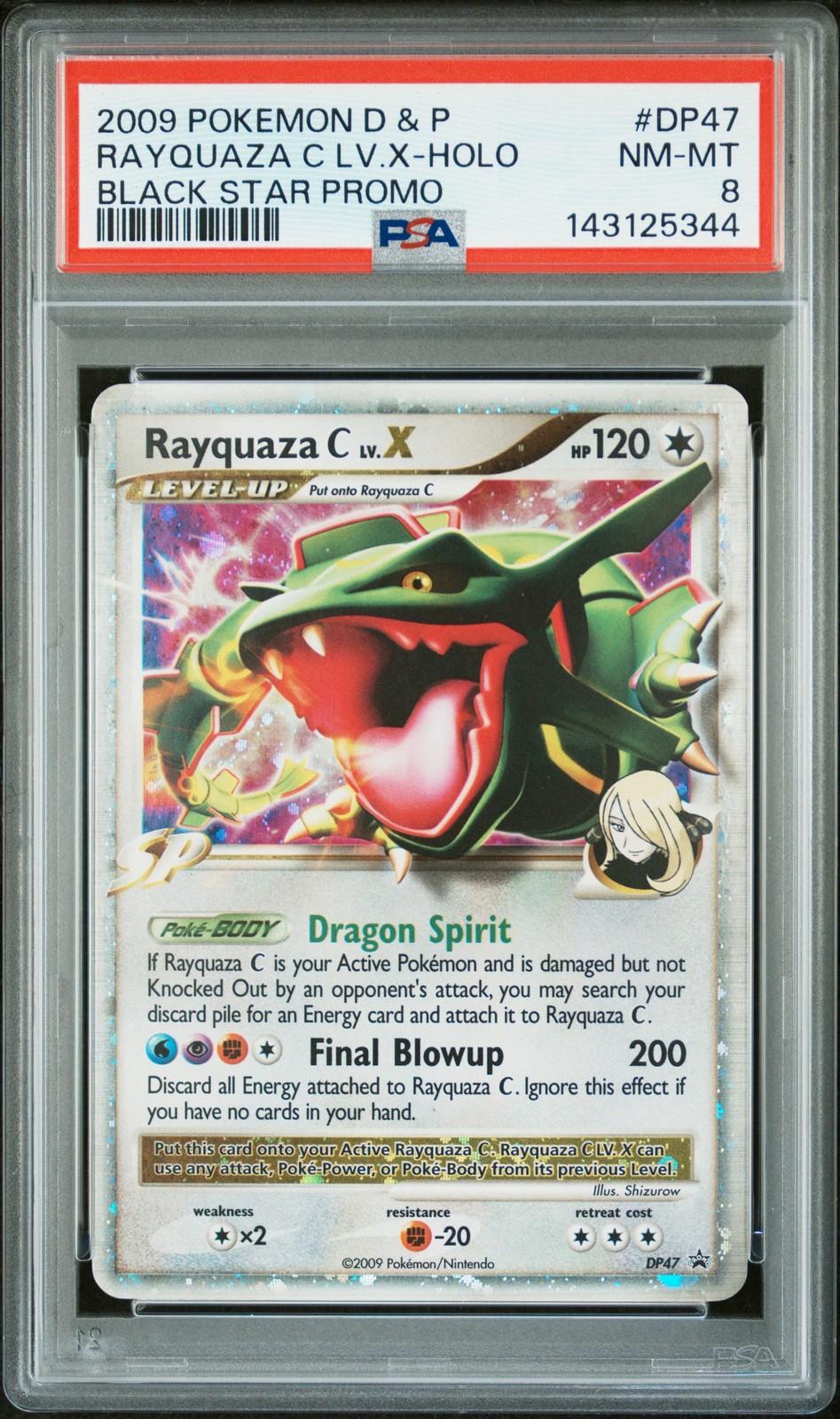 2009 Pokemon Diamond & Pearl Black Star Promo Rayquaza C LV.X-Holo DP47