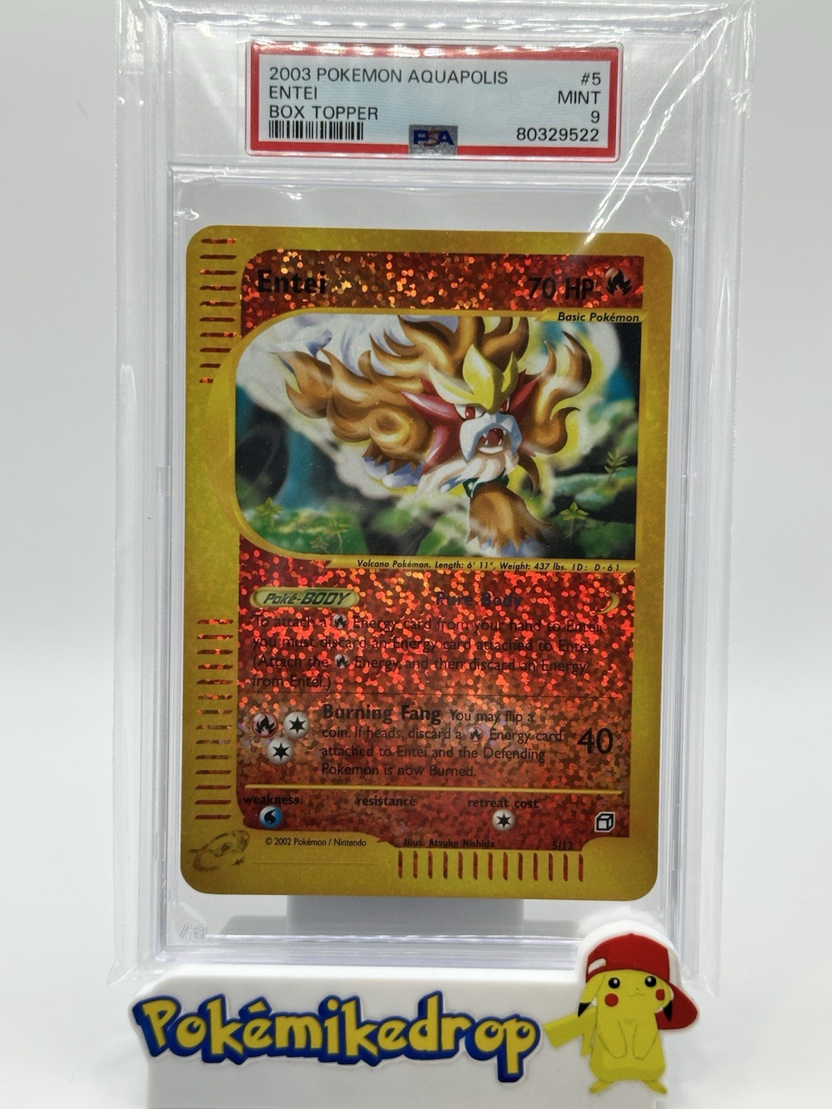 2003 Pokemon Aquapolis Box Topper Entei 5