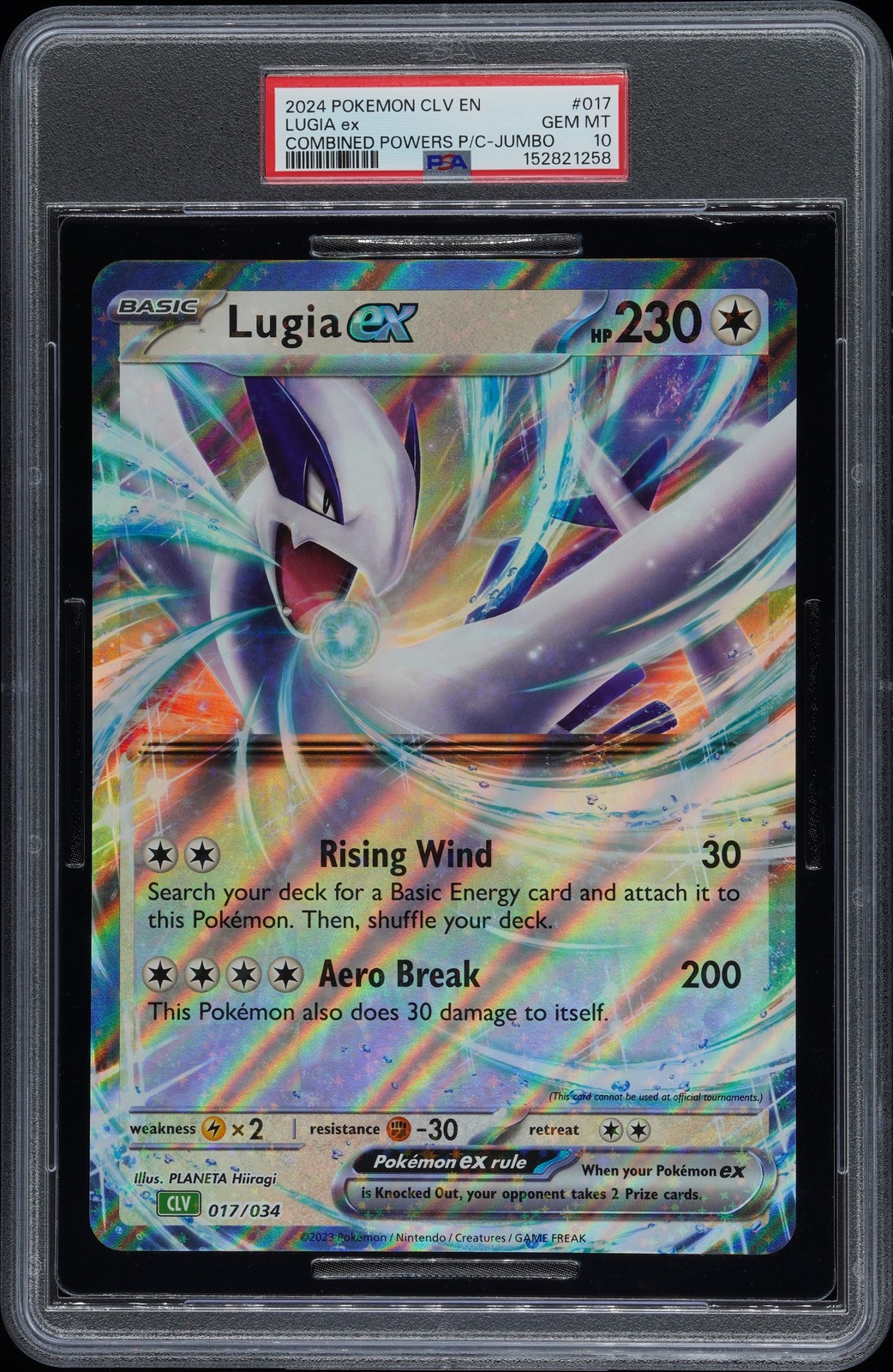 2024 Pokemon Combined Powers Premium Collection Lugia EX Jumbo 017