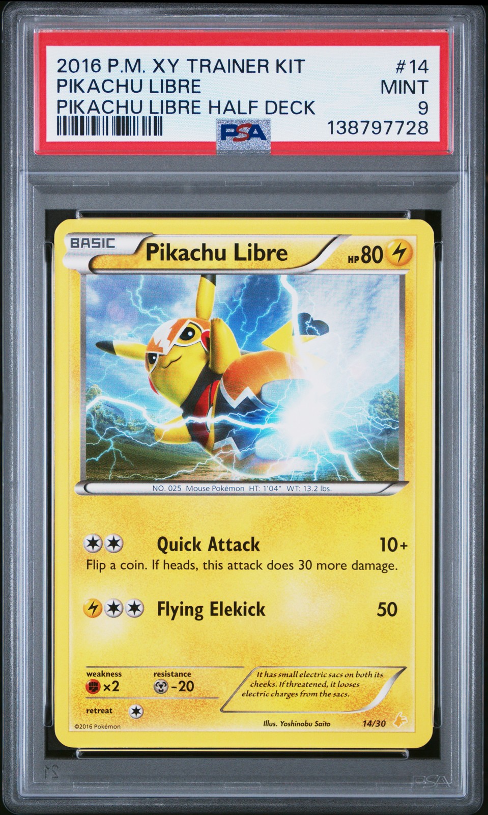 2016 Pokemon XY Trainer Kit Pikachu Libre Half Deck Pikachu Libre 14