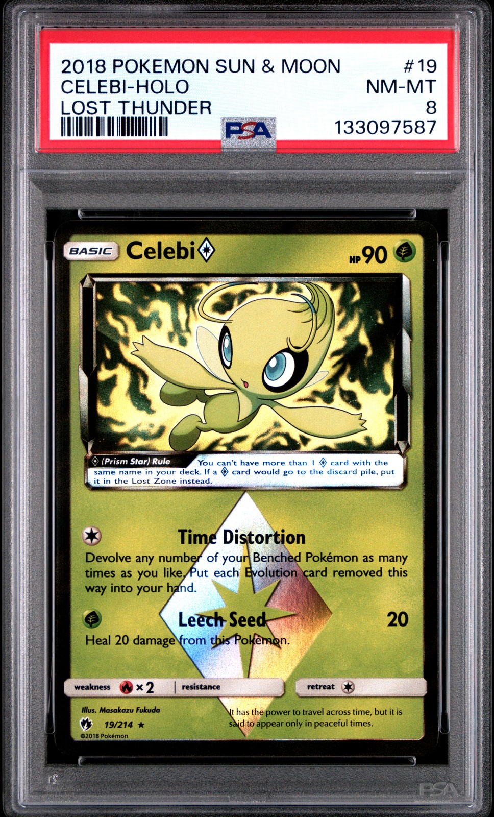 2018 Pokemon Sun & Moon Lost Thunder Celebi-Holo 19