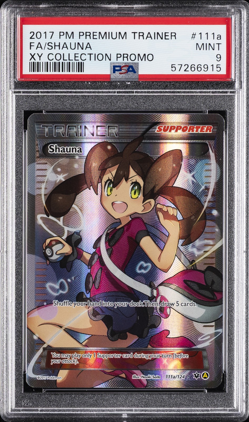 2017 Pokemon Premium Trainer XY Collection Promo Full Art/Shauna 111a