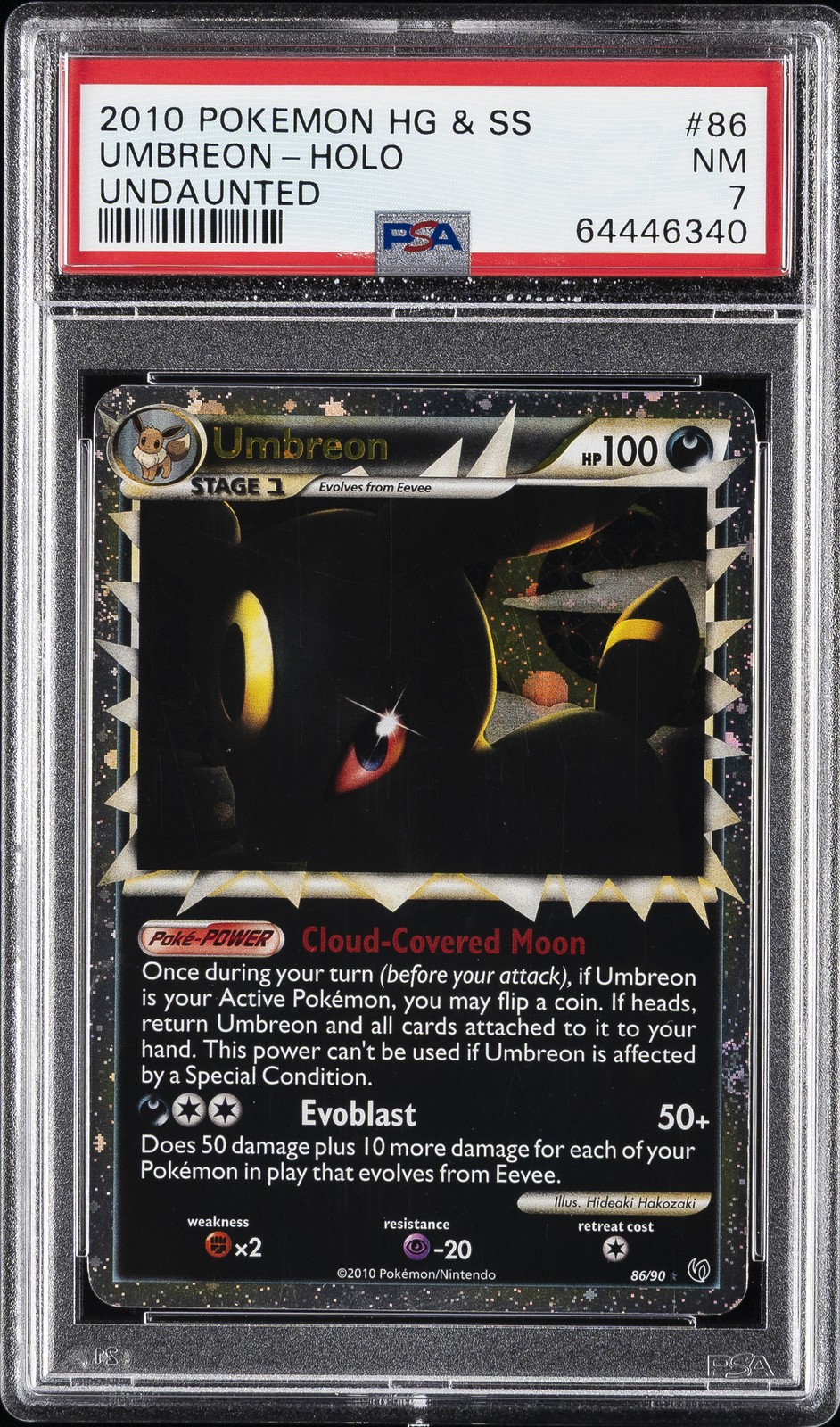2010 Pokemon Heartgold & Soulsilver Undaunted Umbreon-Holo 86