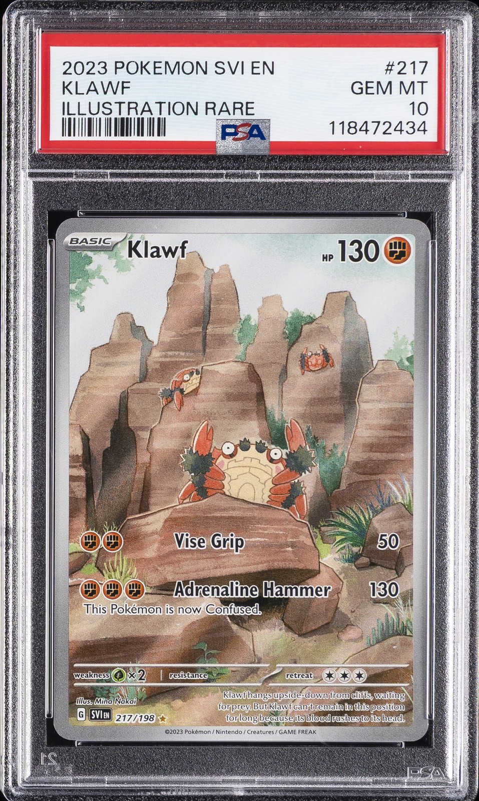2023 Pokemon Svi EN-Scarlet & Violet Klawf Illustration Rare 217