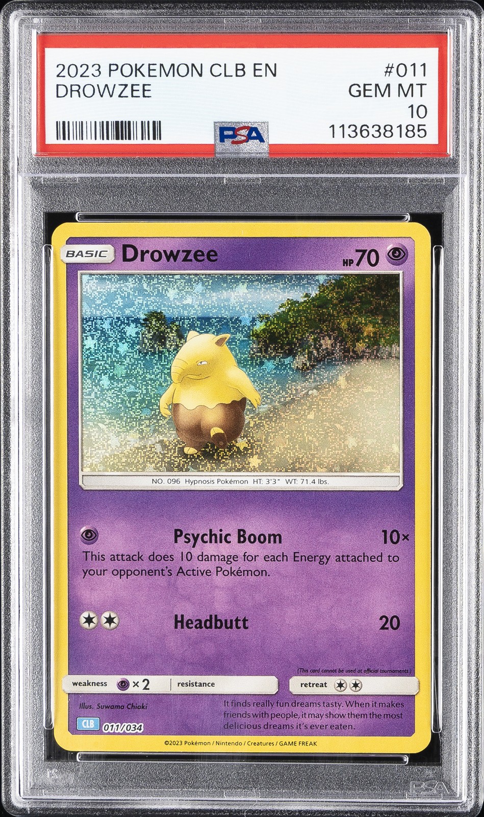 2023 Pokemon Clb-Trading Card Game Classic Blastoise & Suicune EX Deck Drowzee 011