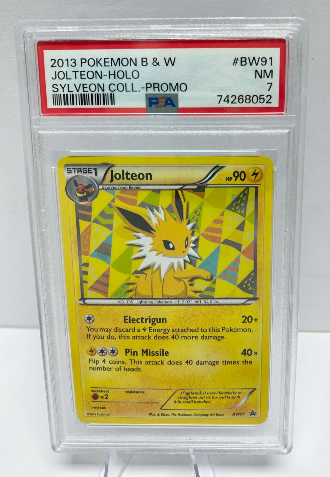 2013 Pokemon Black & White Promo Jolteon-Holo Sylveon Collection BW91