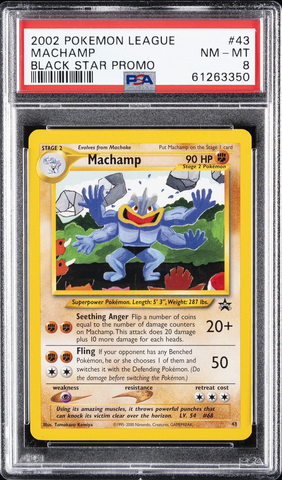 2002 Pokemon League Promo Black Star Machamp 43