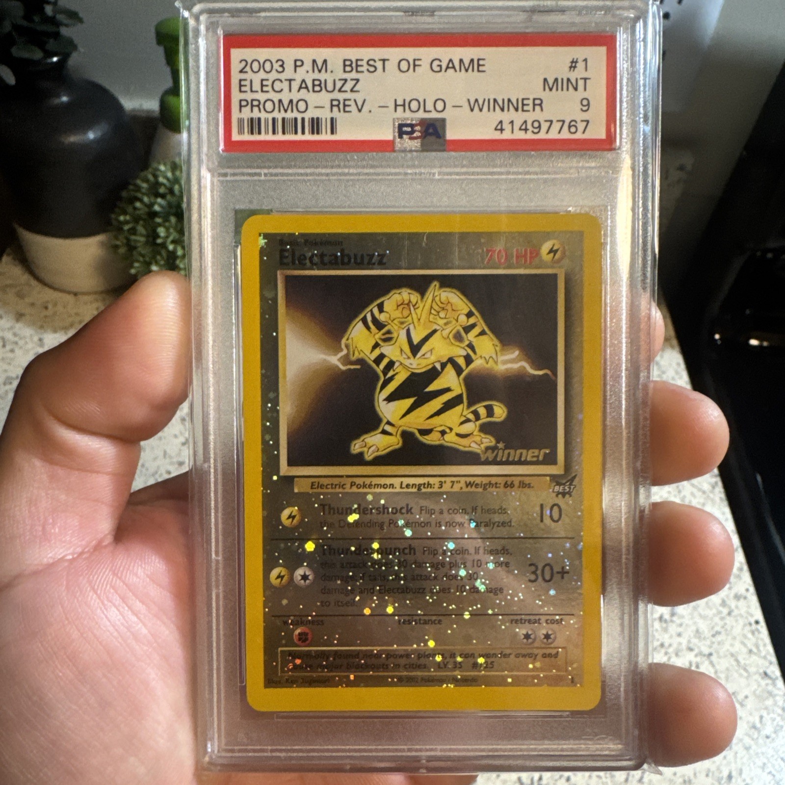 2003 Pokemon Best of Game Promo Electabuzz-Reverse Foil Winner 1