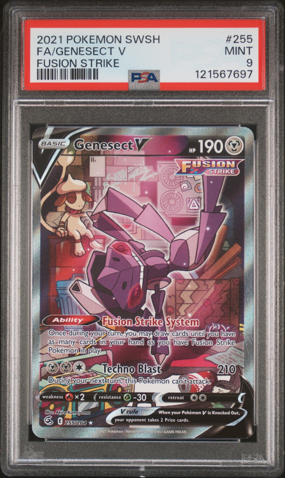 2021 Pokemon Sword & Shield Fusion Strike Full Art/Genesect V 255