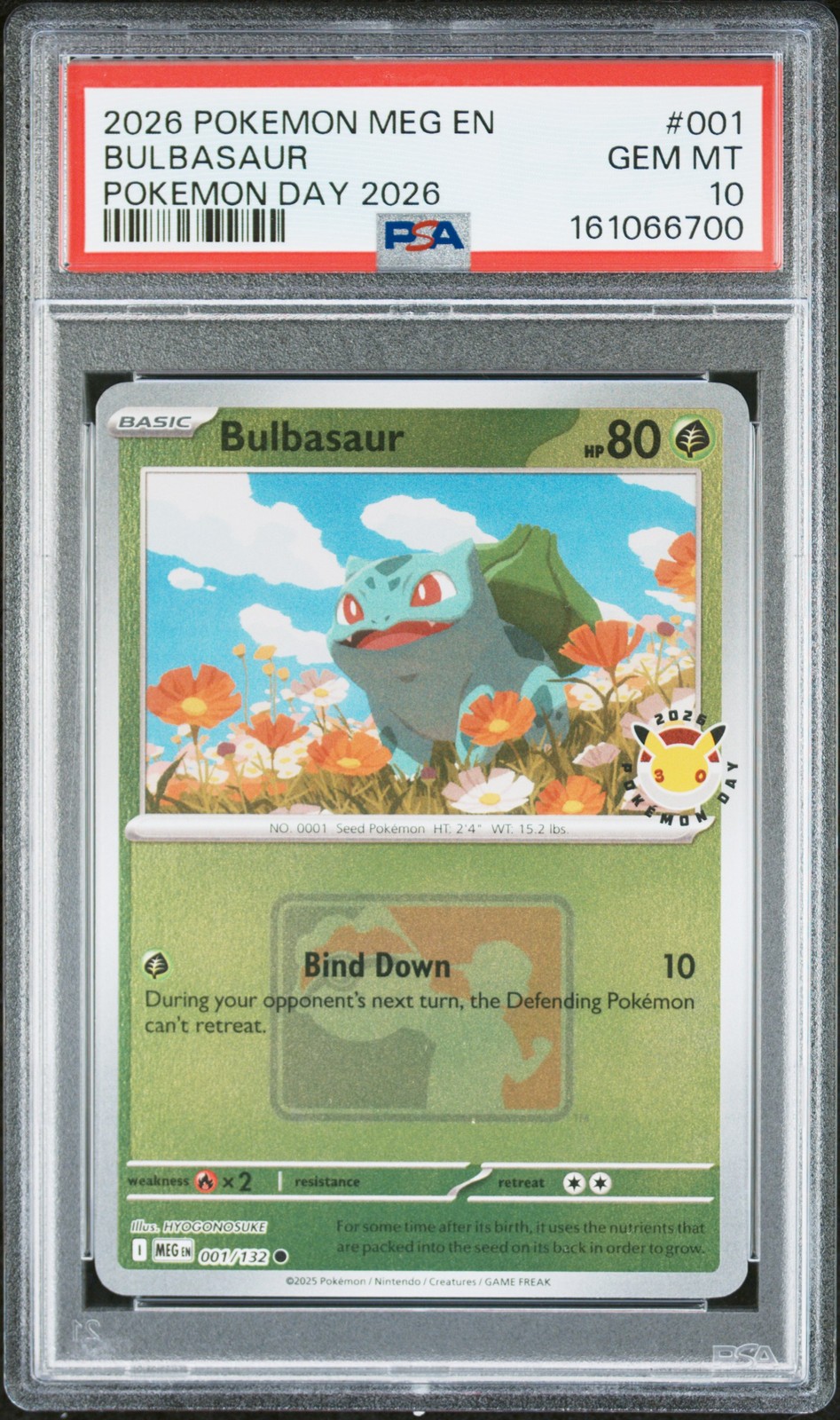 2026 Pokemon Meg EN-Mega Evolution Bulbasaur Pokemon Day 2026  001