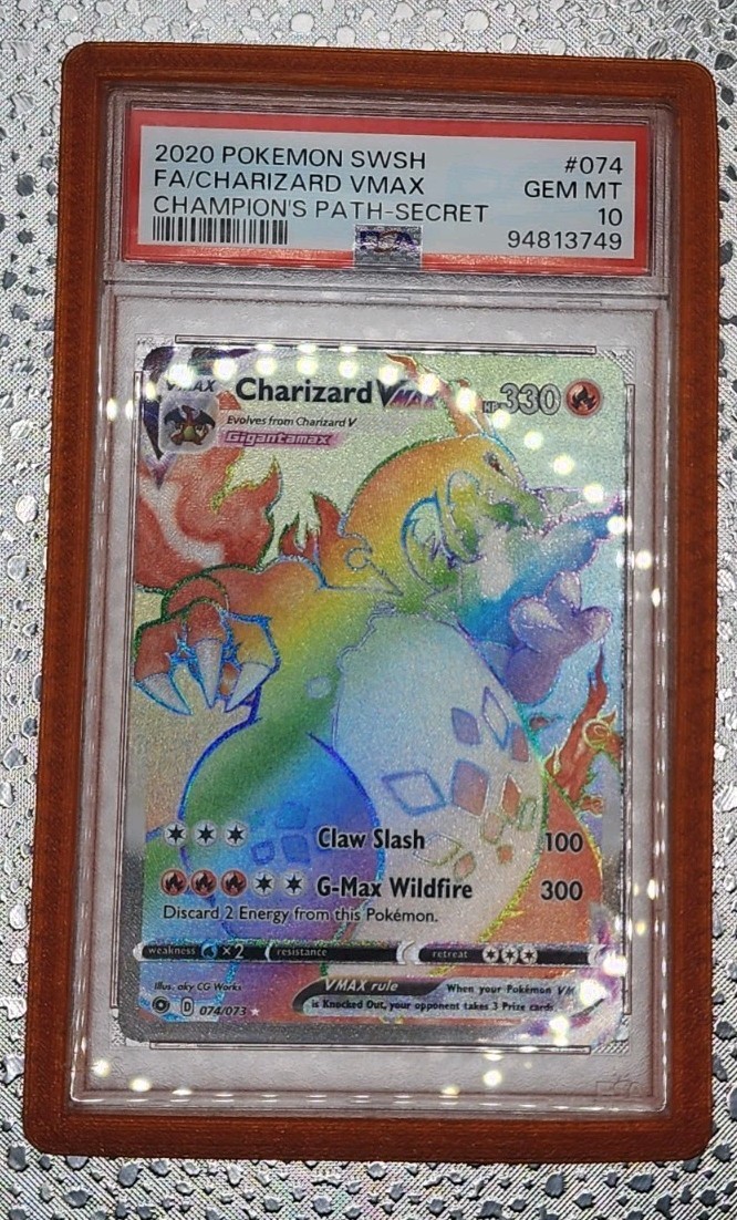 2020 Pokemon Sword & Shield Champion's Path Full Art/Charizard Vmax Secret 074