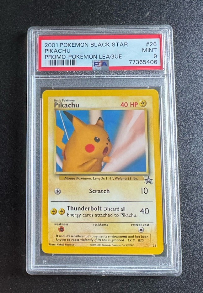 2001 Pokemon Promo Black Star Pikachu Pokemon League 26