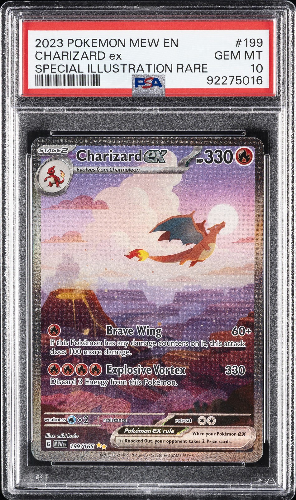 2023 Pokemon Mew EN-151 Charizard EX Special Illustration Rare 199