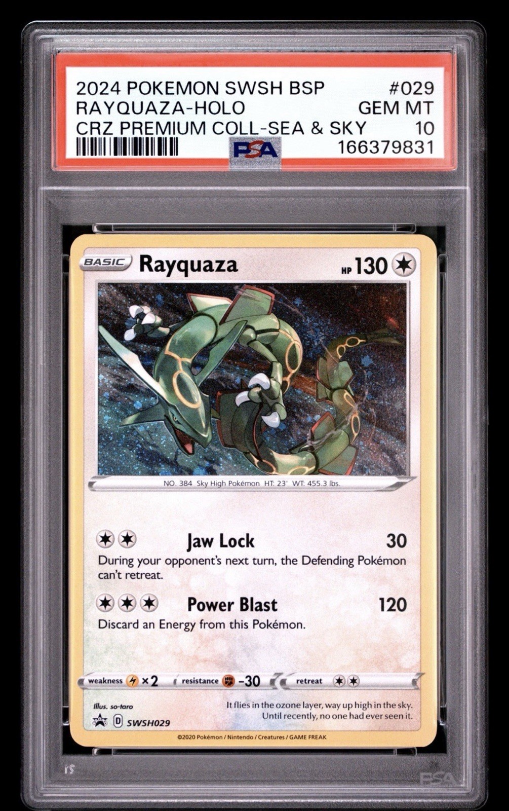 2024 Pokemon Swsh Black Star Promo Rayquaza-Holo Crown Zenith Premium Collection Sea & Sky  029
