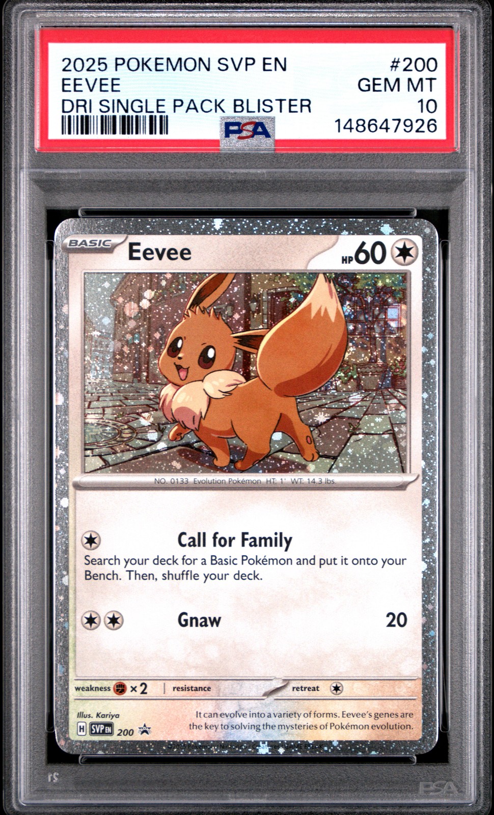 2025 Pokemon Svp EN-SV Black Star Promo Eevee Destined Rivals Single Pack Blister 200
