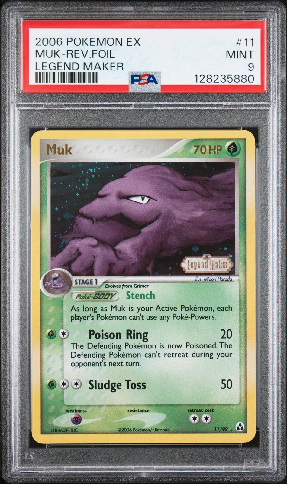 2006 Pokemon EX Legend Maker Muk-Reverse Foil 11