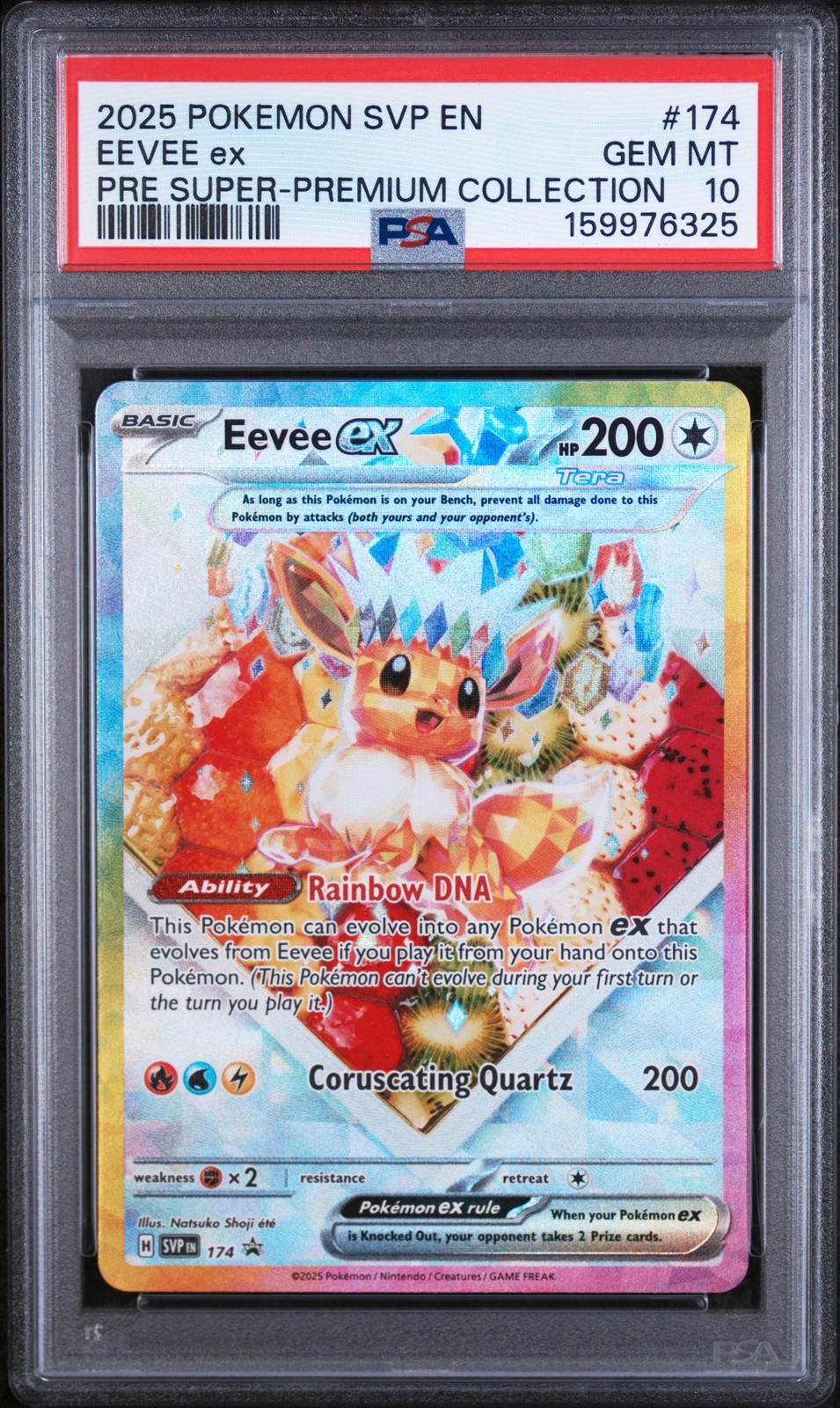 2025 Pokemon Svp EN-SV Black Star Promo Eevee EX Prismatic Evolutions Super-Premium Collection 174