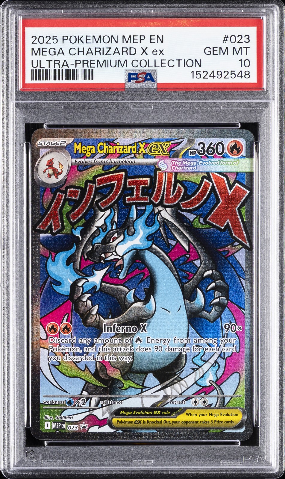 2025 Pokemon Mep EN-Me Black Star Promo Mega Charizard X EX Mega Charizard X EX Ultra-Premium Collection 023