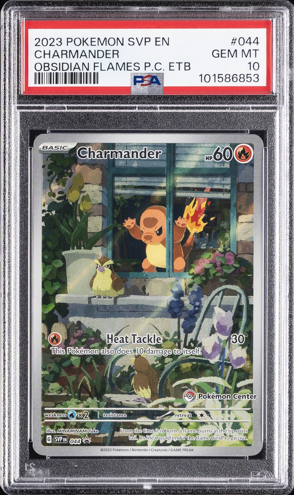 2023 Pokemon Svp EN-SV Black Star Promo Charmander Obsidian Flames Pokemon Center Elite Trainer Box 044