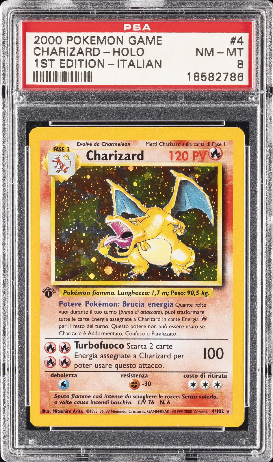 2000 Pokemon Game Charizard-Holo 1st Edition-Italian 4