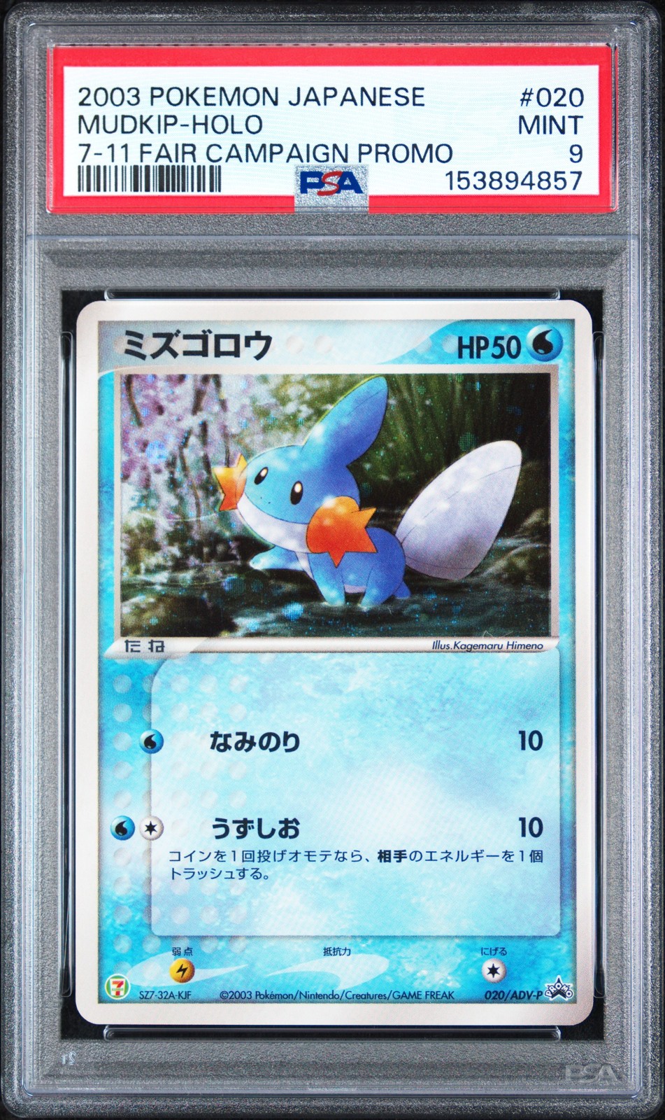 2003 Pokemon Japanese Promo Mudkip-Holo 7-11 Fair Campaign 020