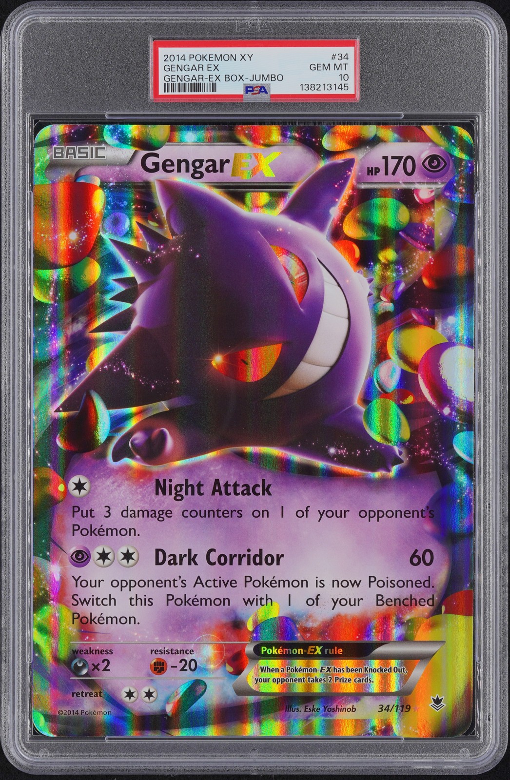 2014 Pokemon XY Phantom Forces Gengar EX Gengar-EX Box-Jumbo 34
